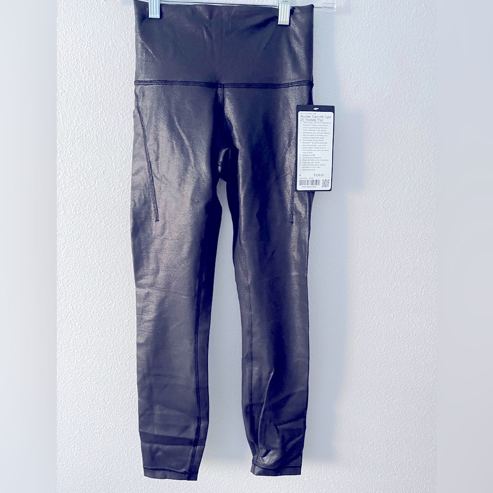 Womens Lululemon Special Edition Wunder Train HR Tight Foil 25” pockets